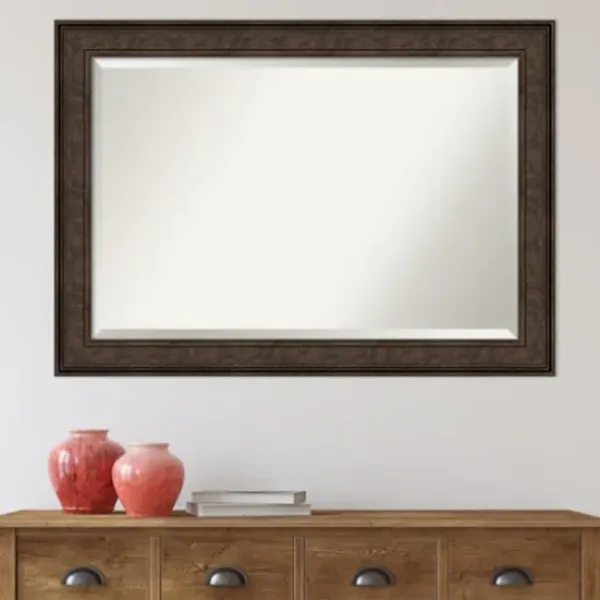 Decorative Mirrors-Kirkland's Home Bronze Panel Frame Beveled Mirror