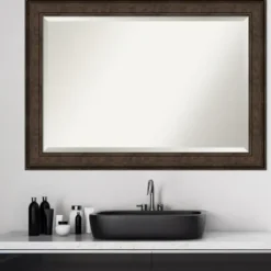 Decorative Mirrors-Kirkland's Home Bronze Panel Frame Beveled Mirror