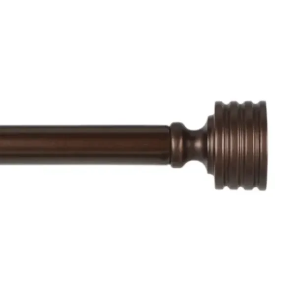 Curtain Rods & Hardware-Kirkland's Home Bronze Rhys Cylinder Curtain Rod, 72 In.