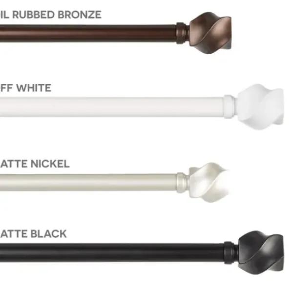 Curtain Rods & Hardware-Kirkland's Home Bronze Rhys Cylinder Curtain Rod, 120 In.