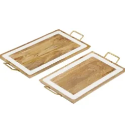 Decorative Trays-Kirkland's Home Bronze Scalloped Reflective Tray Brown