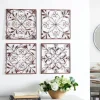 Wall Plaques-Kirkland's Home Bronze Scrollwork 4-Pc. Panel Wall Art Brown