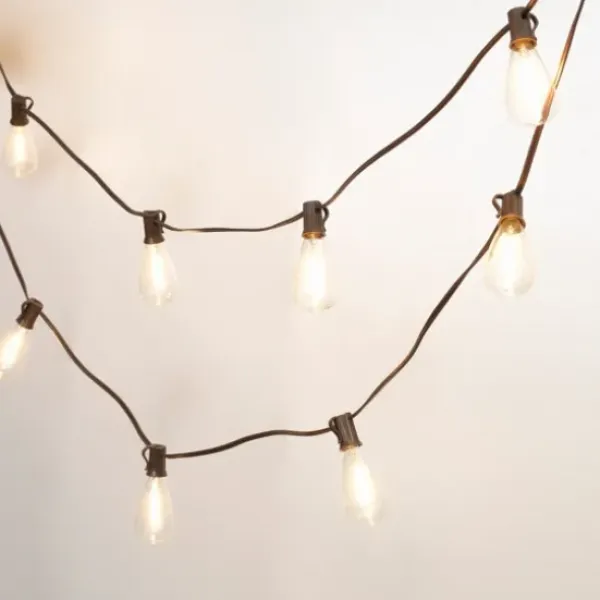 Outdoor Lighting-Kirkland's Home Bronze Shine Solar String Light Brown