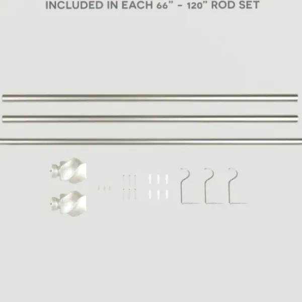 Curtain Rods & Hardware-Kirkland's Home Bronze Stacked Cylinder Curtain Rod, 120 In.