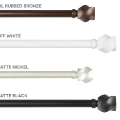 Curtain Rods & Hardware-Kirkland's Home Bronze Stacked Cylinder Curtain Rod, 120 In.