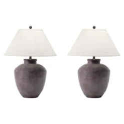 Table Lamps-Kirkland's Home Bronze Urn Resin Table Lamp Ivory