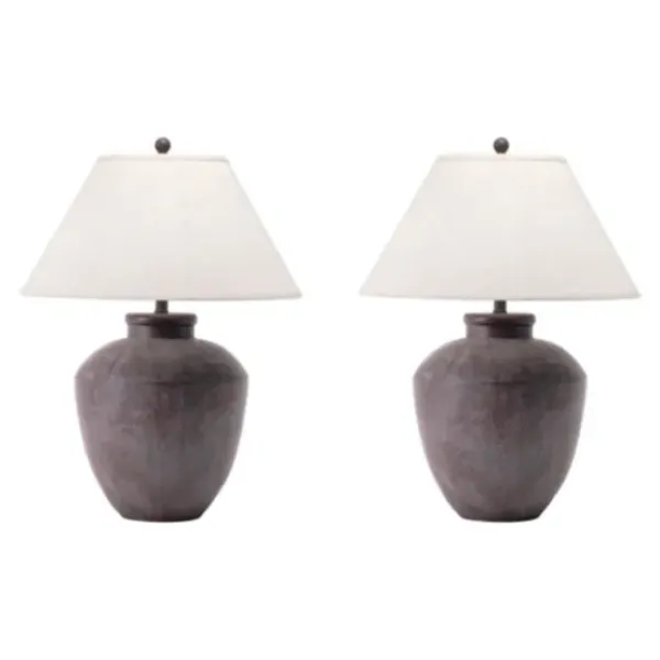 Table Lamps-Kirkland's Home Bronze Urn Resin Table Lamp Ivory