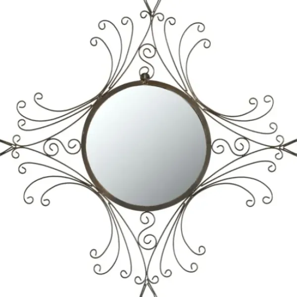 Decorative Mirrors-Kirkland's Home Bronze Victorian Curved Frame Mirror