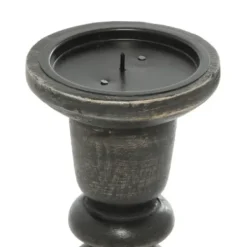 Candle Holders-Kirkland's Home Bronze Wood Column Candle Holders, Set Of 3 Brown