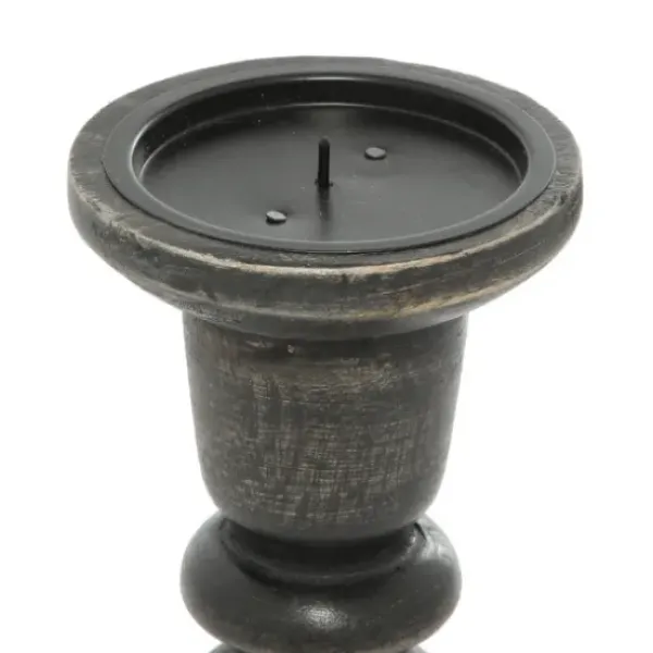 Candle Holders-Kirkland's Home Bronze Wood Column Candle Holders, Set Of 3 Brown