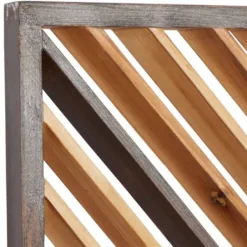 Wall Plaques-Kirkland's Home Bronze Wood Geometric Wall Plaques, Set Of 3 Tan
