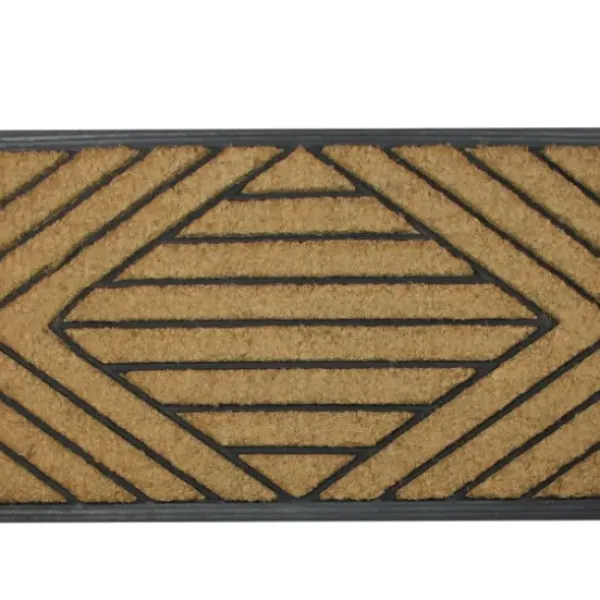 Doormats-Kirkland's Home Brown And Black Diamond Coir Doormat Brown/Black