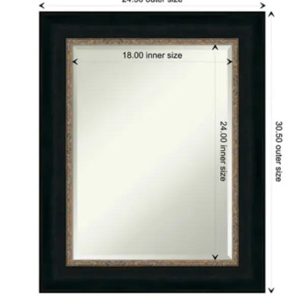 Decorative Mirrors-Kirkland's Home Brown And Bronze Scalloped Edge Frame Mirror