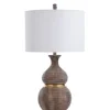 Table Lamps-Kirkland's Home Brown And Gold Gourd Table Lamp White