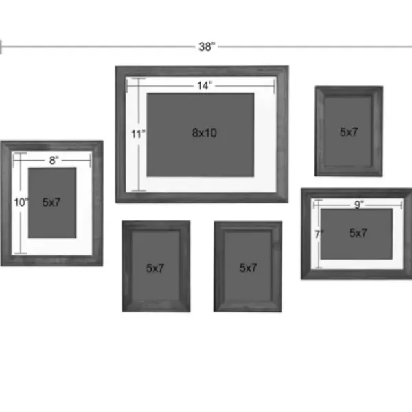 Gallery Wall Frames-Kirkland's Home Brown And Gray 6-Pc. Gallery Wall Frame Set