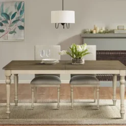 Dining Tables-Kirkland's Home Brown And Ivory Martha Stewart Dining Table Brown/Ivory