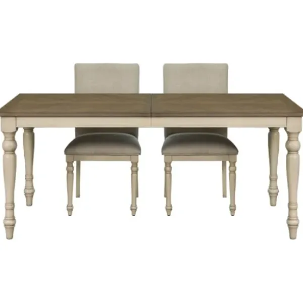 Dining Tables-Kirkland's Home Brown And Ivory Martha Stewart Dining Table Brown/Ivory