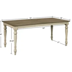 Dining Tables-Kirkland's Home Brown And Ivory Martha Stewart Dining Table Brown/Ivory