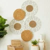 Wall Plaques-Kirkland's Home Brown And White Bohemian Abstract Wall Plaque Brown/White