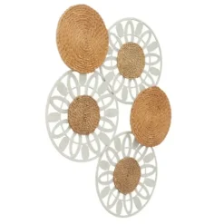 Wall Plaques-Kirkland's Home Brown And White Bohemian Abstract Wall Plaque Brown/White