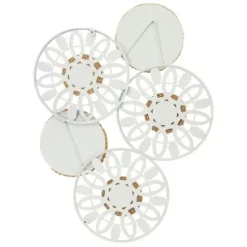 Wall Plaques-Kirkland's Home Brown And White Bohemian Abstract Wall Plaque Brown/White