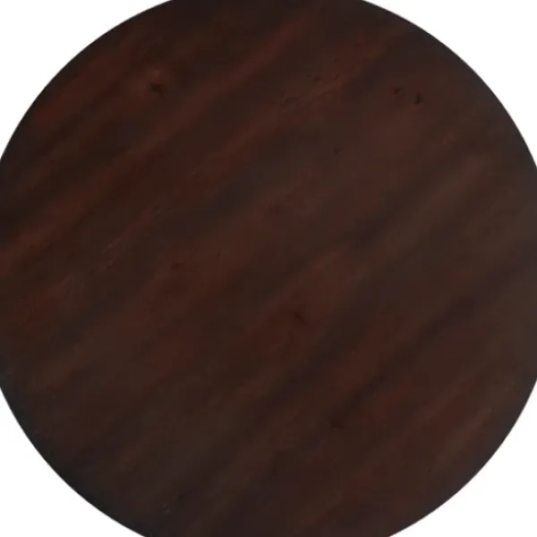 Dining Tables-Kirkland's Home Brown And White Round Wooden Dining Table Brown/White