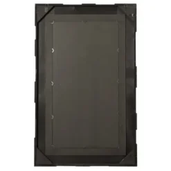 Decorative Mirrors-Kirkland's Home Brown And White Square Strips Wood Framed Mirror