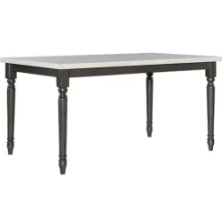 Dining Tables-Kirkland's Home Brown And White Traditional Dining Table Brown/White