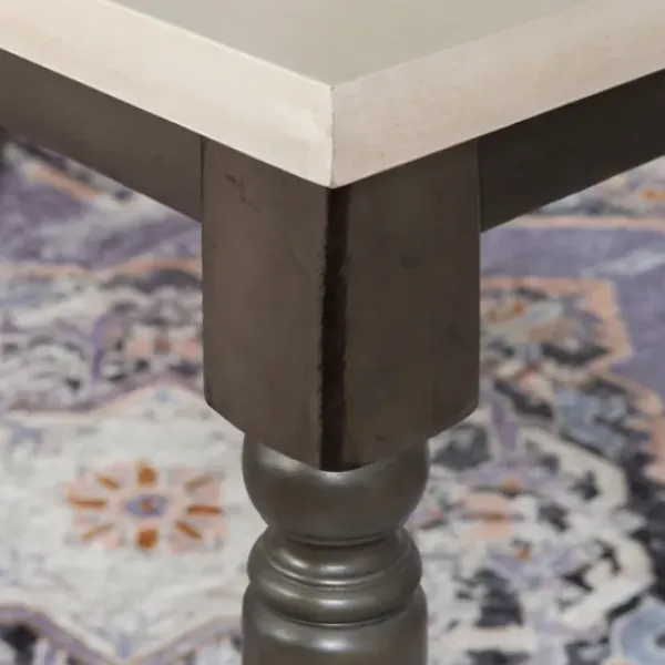 Dining Tables-Kirkland's Home Brown And White Traditional Dining Table Brown/White