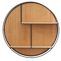 Shelves-Kirkland's Home Brown Bamboo Modern Wall Shelf