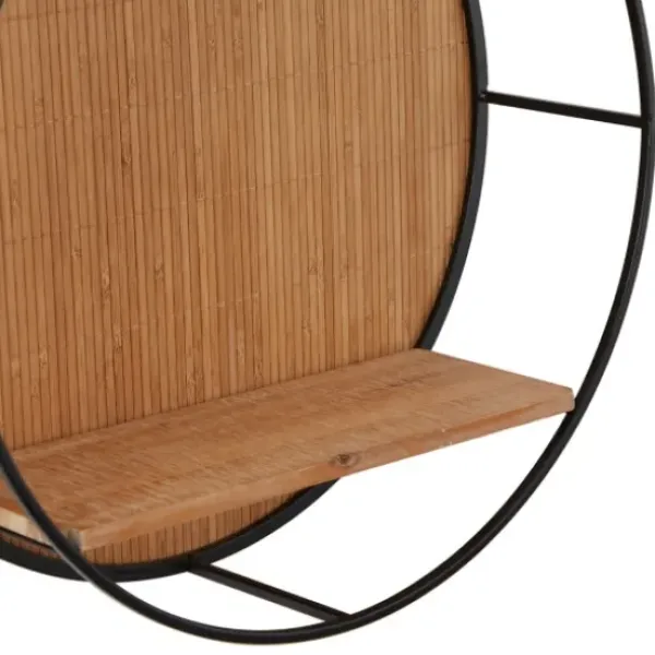 Shelves-Kirkland's Home Brown Bamboo Modern Wall Shelves, Set Of 2