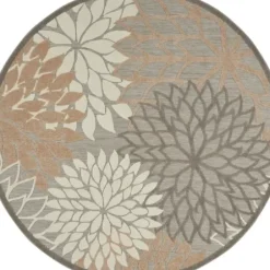 Outdoor Rugs-Kirkland's Home Brown Bordered Outdoor Area Rug, 5X7 Brown/Tan