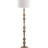 Floor Lamps-Kirkland's Home Brown Carved Spindle Floor Lamp White