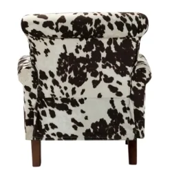 Accent Chairs-Kirkland's Home Brown Cow Print Upholstered Accent Chair Brown/Ivory