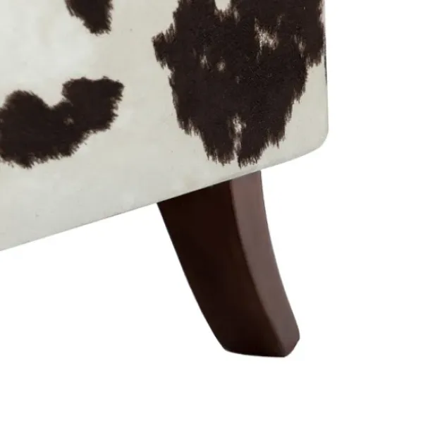 Accent Chairs-Kirkland's Home Brown Cow Print Upholstered Accent Chair Brown/Ivory