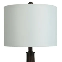 Table Lamps-Kirkland's Home Brown Curved Wood Table Lamp White
