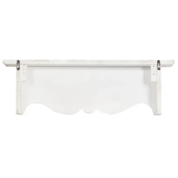 Shelves-Kirkland's Home Brown Distressed Carved Wood Wall Shelf