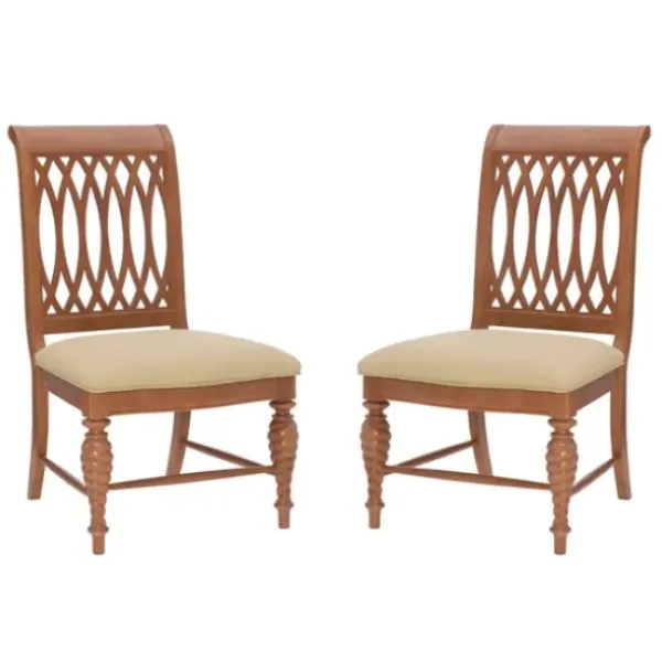 Dining Chairs-Kirkland's Home Brown Hollywood Regency Dining Chairs, Set Of 2 Tan