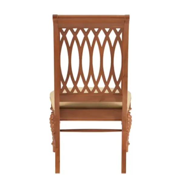 Dining Chairs-Kirkland's Home Brown Hollywood Regency Dining Chairs, Set Of 2 Tan