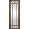 Decorative Mirrors-Kirkland's Home Brown Larissa Arched Window Leaning Mirror