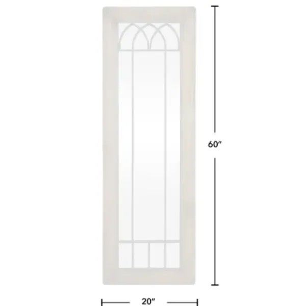 Decorative Mirrors-Kirkland's Home Brown Larissa Arched Window Leaning Mirror