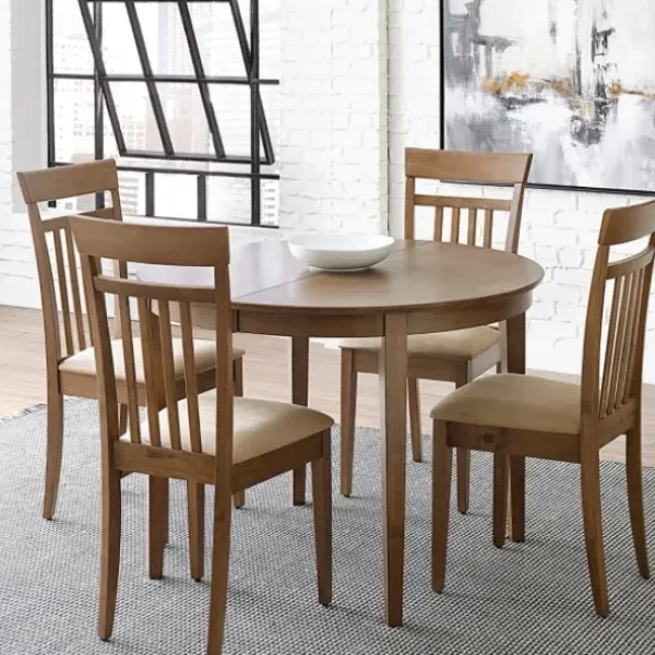 Dining Tables-Kirkland's Home Brown Leaf Wooden Dining Table