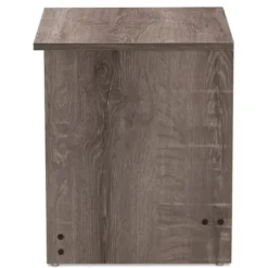 Nightstands-Kirkland's Home Brown Oak Wood Finish 2-Drawer Nightstand