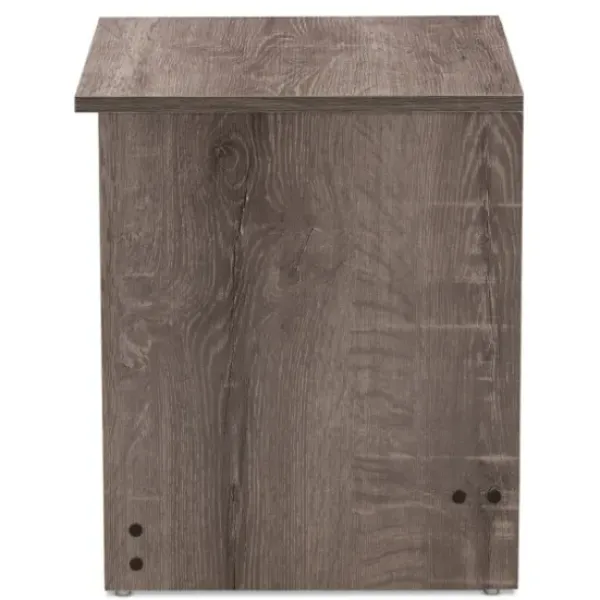 Nightstands-Kirkland's Home Brown Oak Wood Finish 2-Drawer Nightstand