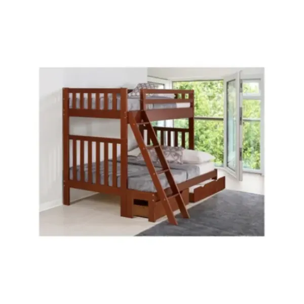 Beds & Headboards-Kirkland's Home Brown Pine 2-Drawer Detachable Full/Twin Bunk Bed