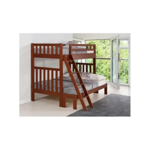 Beds & Headboards-Kirkland's Home Brown Pine Wood Detachable Full And Twin Bunk Bed