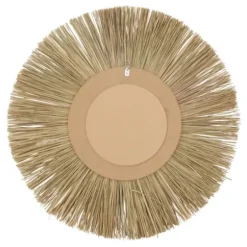 Decorative Mirrors-Kirkland's Home Brown Reed And Wood Wall Mirror
