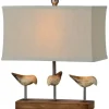 Table Lamps-Kirkland's Home Brown Resin Birds Rec Gle Table Lamp Tan