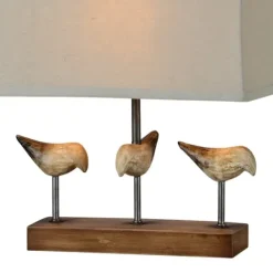 Table Lamps-Kirkland's Home Brown Resin Birds Rec Gle Table Lamp Tan