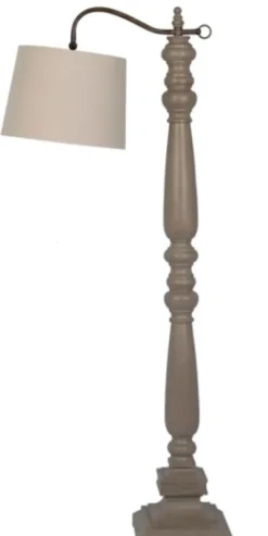 Floor Lamps-Kirkland's Home Brown Resin Task Shade Floor Lamp Tan